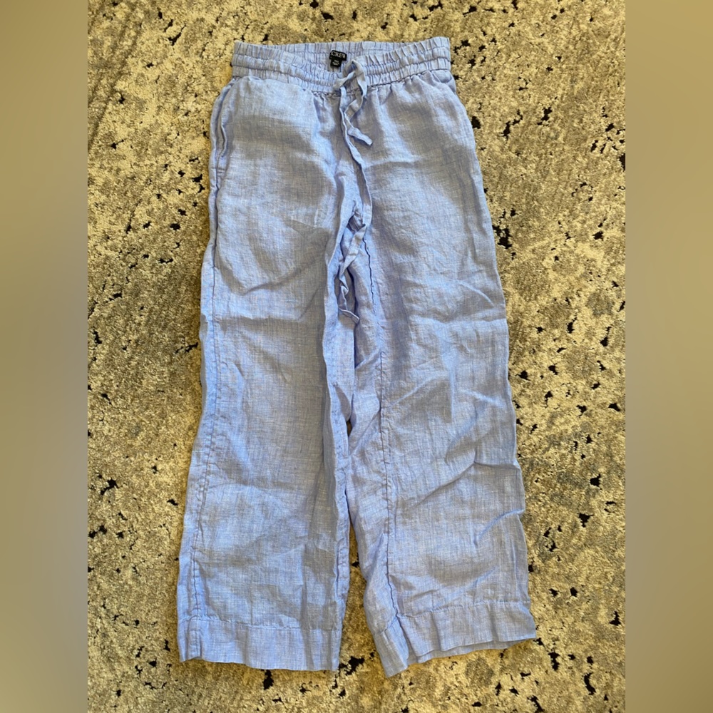JCREW xxs linen cropped ankle pants